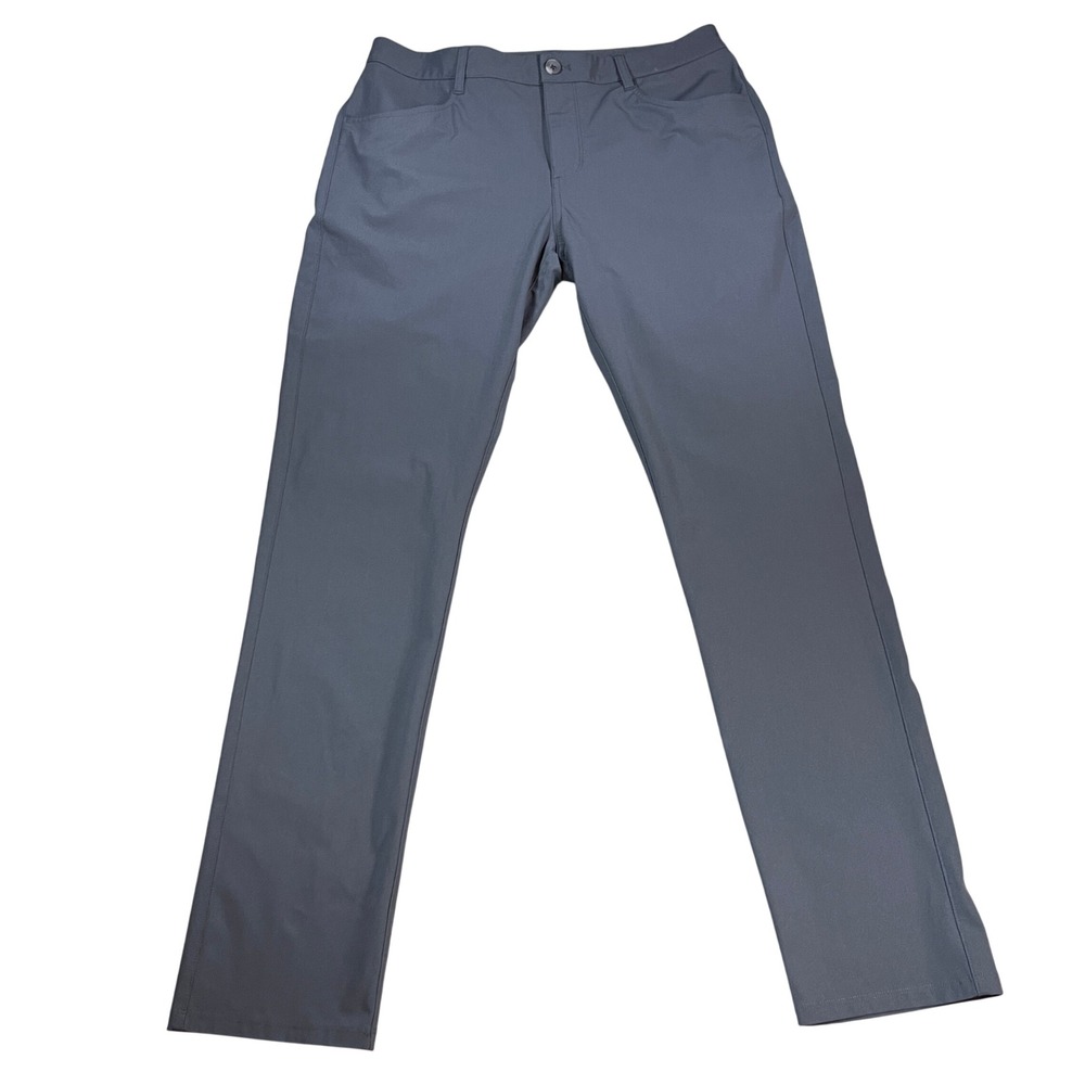 Vuori Meta Pant Athletic Slim Fit Performance Trousers Men 33x32 Slate Blue Gray